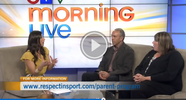 HEO Executive Director, Debbie Rambeau and Respect in Sport Ontario Director, Mark Allen speak on CTV Morning Live about the Respect in Sport Parent Program